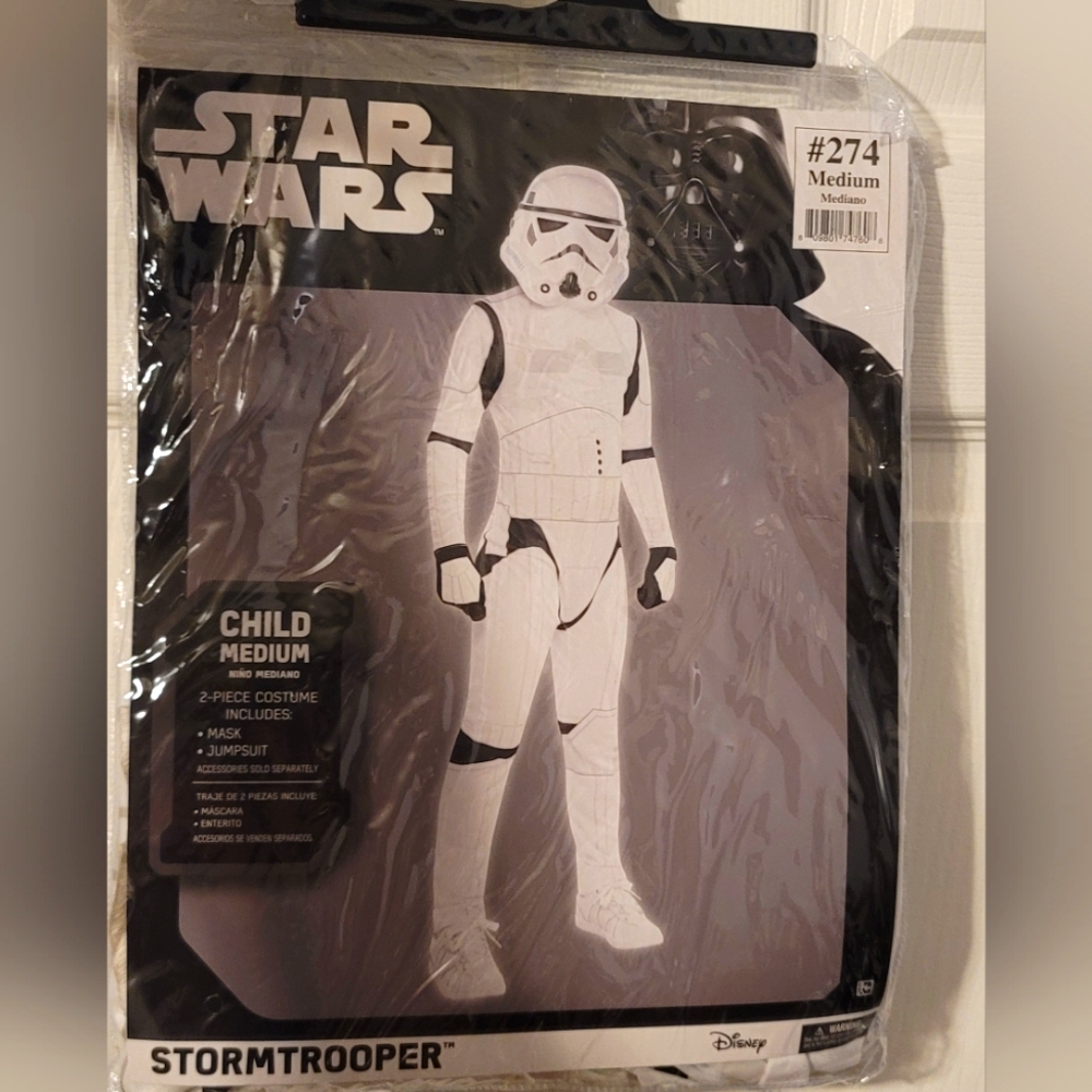 Star Wars Stormtrooper Child's Costume; Party City; Size Medium